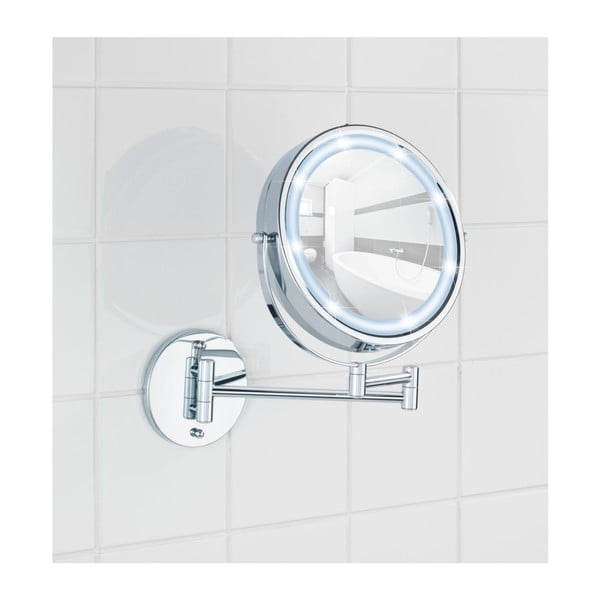 Lustro z oświetleniem/powiększające (5x) kosmetyczne ø 17,5 cm Power-Loc Lumi – Wenko-image-1