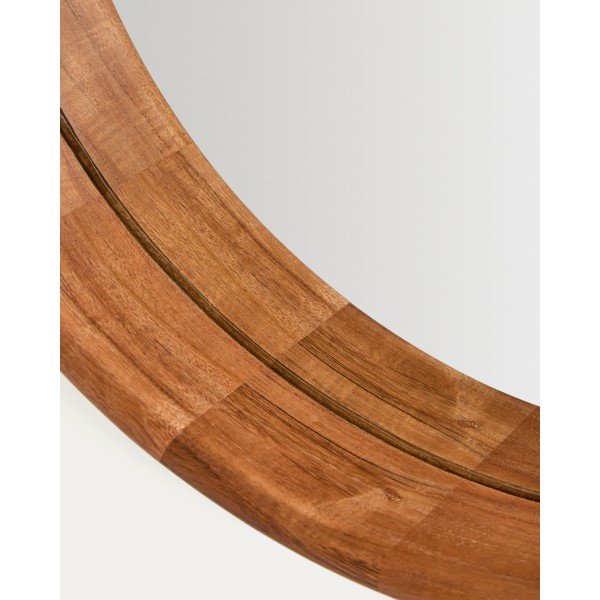 Lustro z drewnianą ramą ścienne ø 49,5 cm Berale – Kave Home-image-4