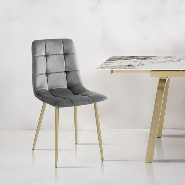 Szare aksamitne krzesła zestaw 2 szt. Faffy – Tomasucci-image-1