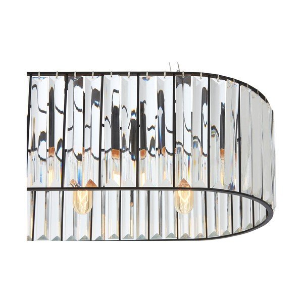Metalowa lampa wisząca ze szklanym kloszem Akiko – Premier Housewares-image-4