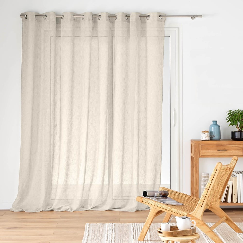Firanka w naturalnym kolorze 300x240 cm Carlin – douceur d'intérieur (zdjęcie 3)