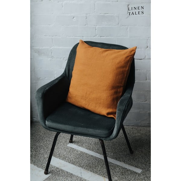 Lniana poszewka na poduszkę 40x40 cm Hazelnut – Linen Tales-image-1