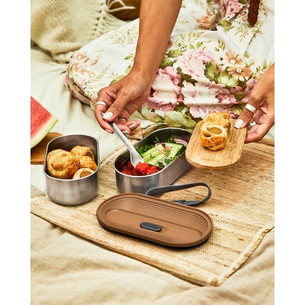 Lunchbox 2 szt. z podziałką Bento – Black + Blum-image-3