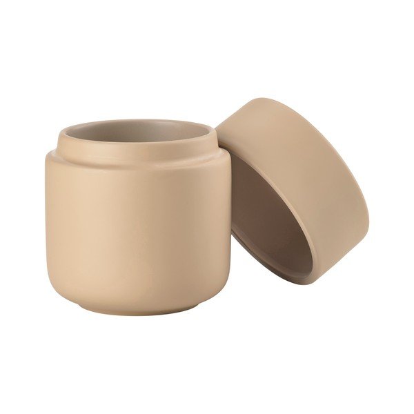 Beżowy kamionkowy organizer łazienkowy na waciki Ume – Zone-image-2