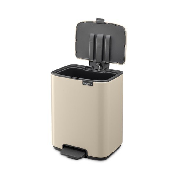 Beżowy stalowy kosz na śmieci z pedałem 7 l Bo – Brabantia-image-4