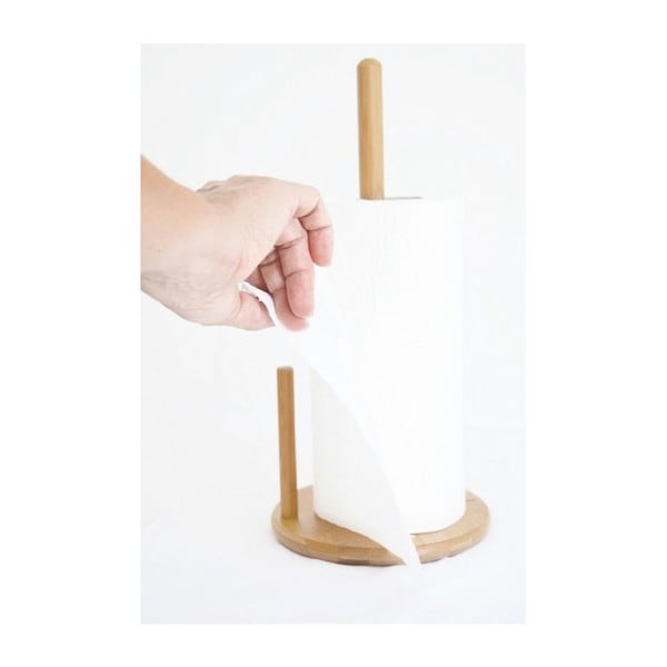 Bambusowy stojak na ręczniki papierowe Bambum Cornetti-image-1