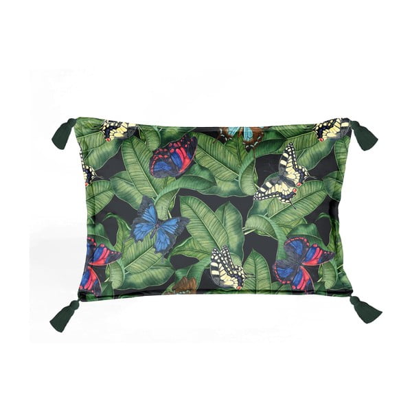 Zielona aksamitna poduszka Velvet Atelier Borlas, 50x35 cm