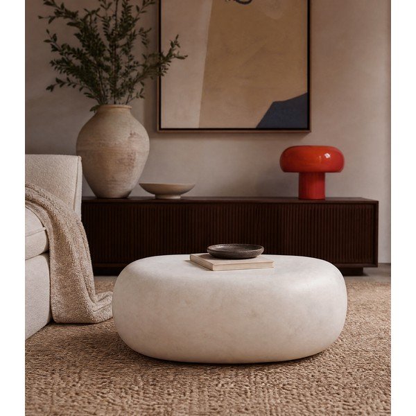 Biały stolik 49x65 cm Pebble – vtwonen-image-3