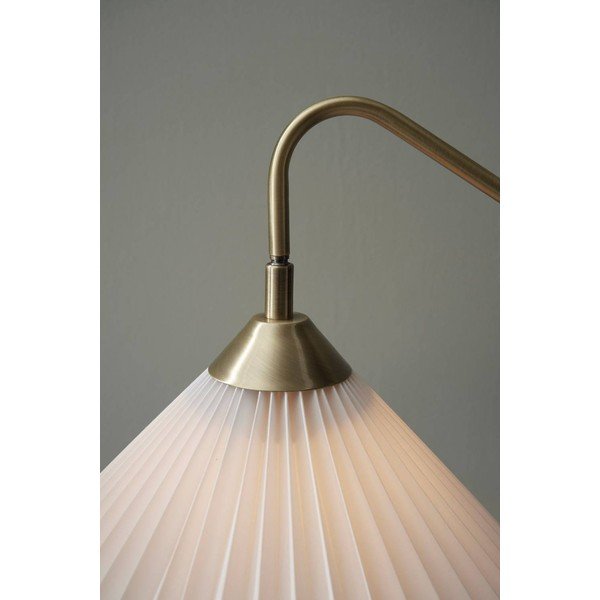 Kremowa/w kolorze mosiądzu tekstylna lampa stojąca z elastyczną konstrukcją (wysokość 155 cm) Kate – Ellos Home-image-2