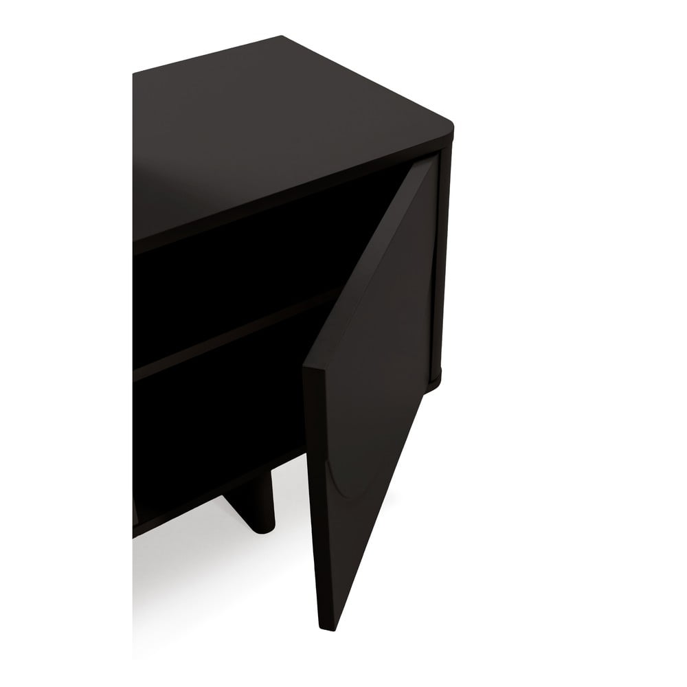 Czarna szafka pod TV 180x55x40 cm Solei – MOME (zdjęcie 4)