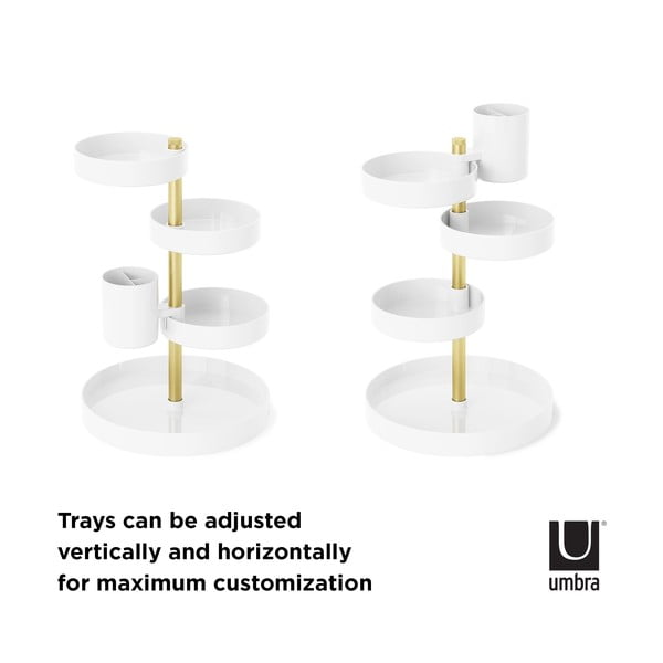 Biały plastikowy organizer łazienkowy Pirouette – Umbra-image-3