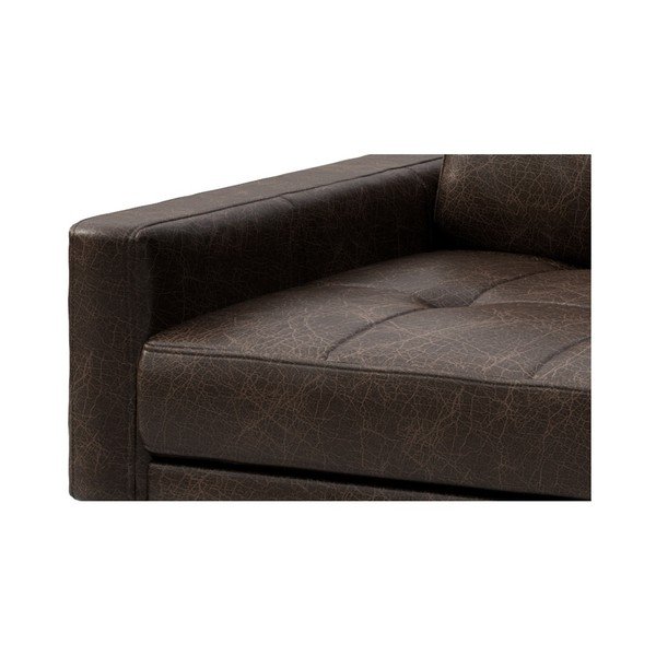 Ciemnobrązowa sofa skórzana MESONICA Musso Tufted, 173 cm-image-4