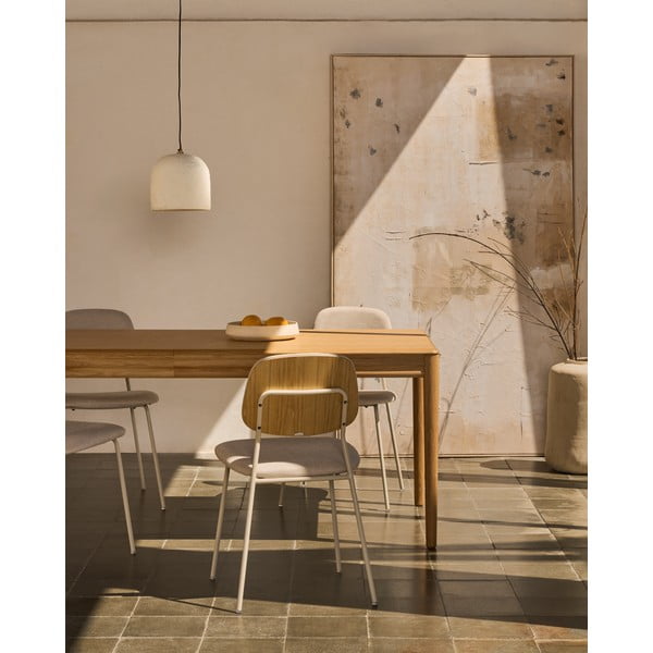 Rozkładany stół z dodatkowym blatem w dekorze dębu 90x200 cm Lenon – Kave Home-image-2