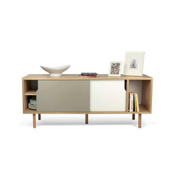 Biało-szara szafka Dann TemaHome Dann Oak-image-2
