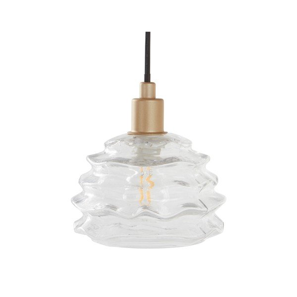 Szklana lampa wisząca w kolorze złota ø 15 cm Fall – Jotex
