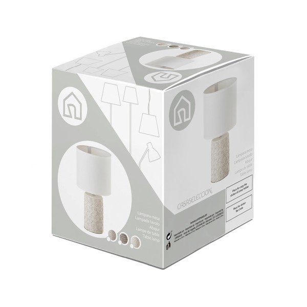 Brązowa lampa stołowa z tekstylnym kloszem (wys. 33,5 cm) – Casa Selección-image-3