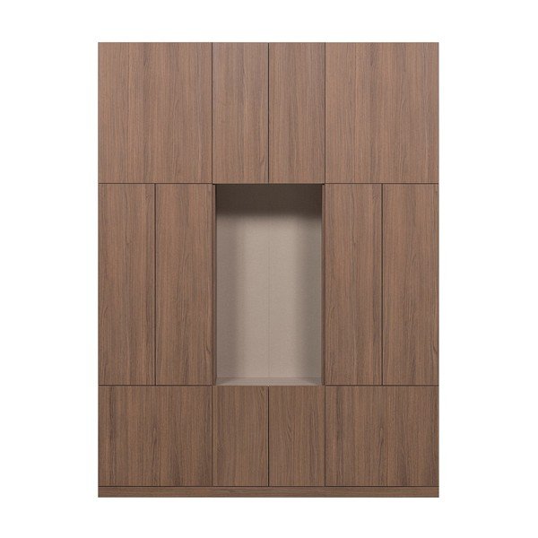 Szafka modułowa w ciemnym naturalnym kolorze 162x215 cm Build – WOOOD-image-2
