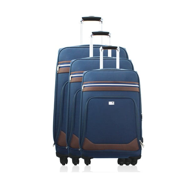 Komplet 3 walizek Valises Avec Poly Blue