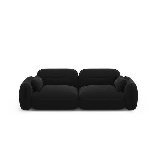 Czarna aksamitna sofa 230 cm Audrey – Interieurs 86