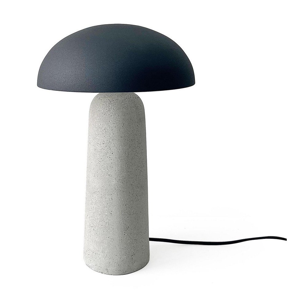 Szara lampa stołowa betonowa z metalowym kloszem (wysokość 39,5 cm) Delphine – Bizzotto