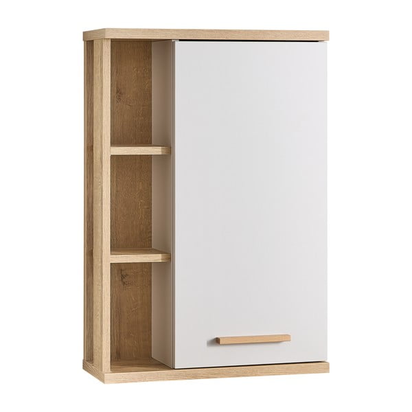 Kremowa wisząca szafka łazienkowa w dekorze dębu 50,5x74,5 cm Quickset 966 – Pelipal