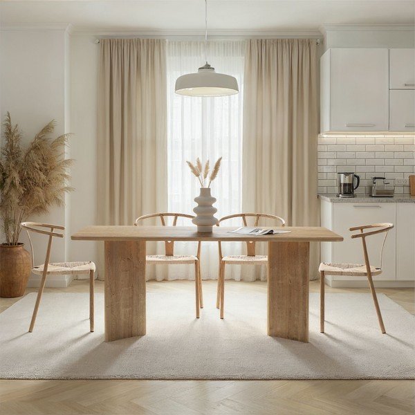 Stół w dekorze dębu 90x180 cm Linza – Kalune Design-image-1