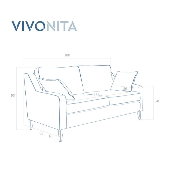 Brązowa sofa 3-osobowa Vivonita Bond-image-4