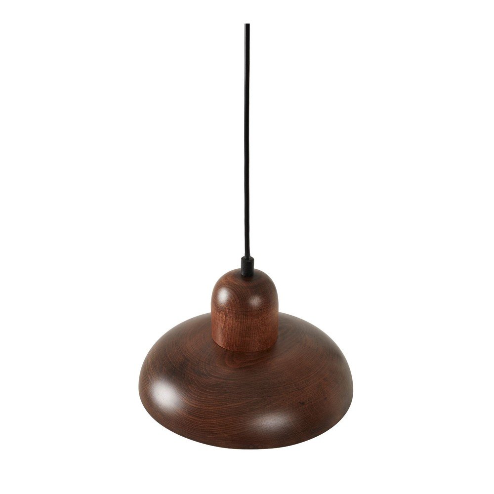 Brązowa lampa wisząca z drewnianym kloszem ø 25 cm Elsa – Opviq lights (zdjęcie 6)