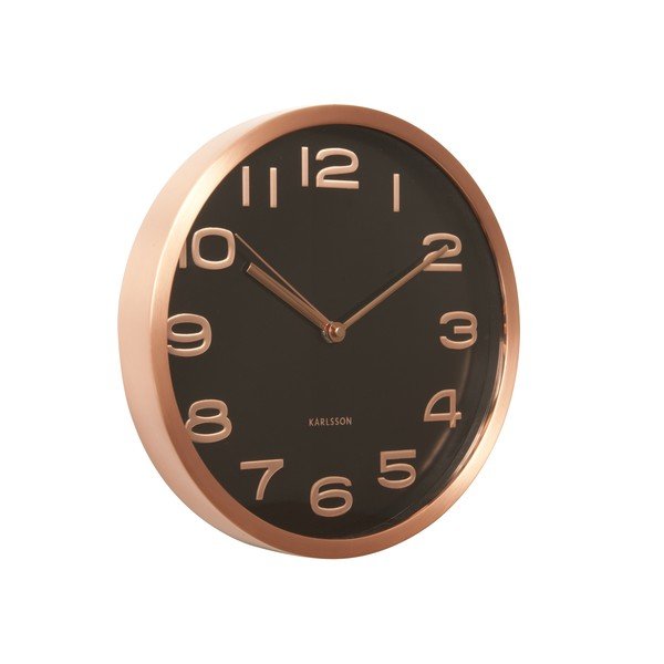 Czarny zegar Present Time Maxie Copper-image-2