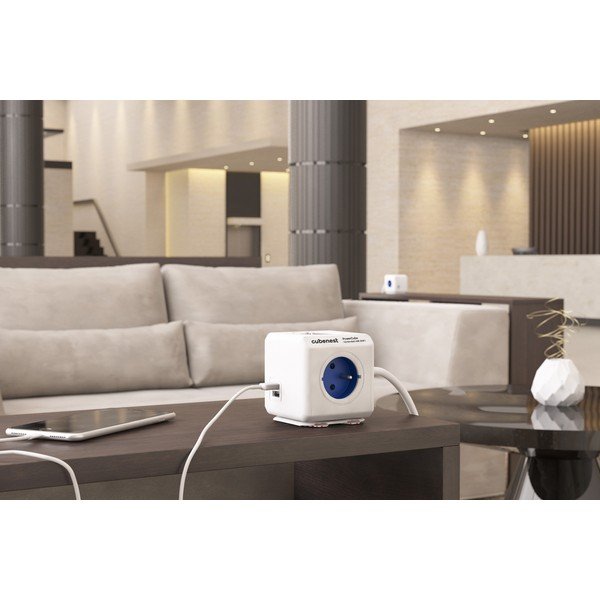 Rozgałęźnik do gniazdka 13 cm PowerCube Extended USB – Cubenest-image-4