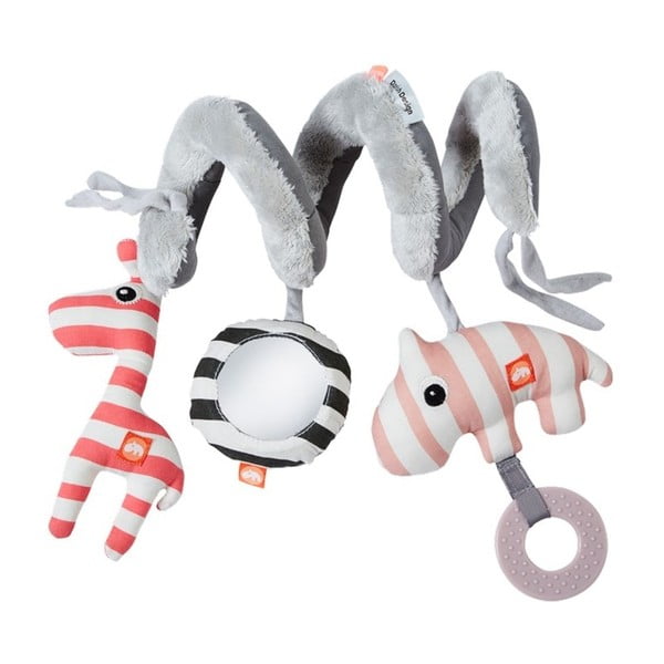 Różowa spirala z zabawkami Done by Deer Activity Spiral