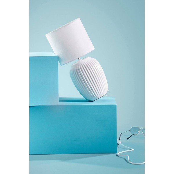 Biała lampa stołowa ceramiczna (wysokość 41 cm) Karlsson – Jotex-image-3