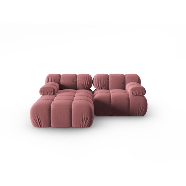 Różowa aksamitna sofa 191 cm Bellis – Micadoni Home