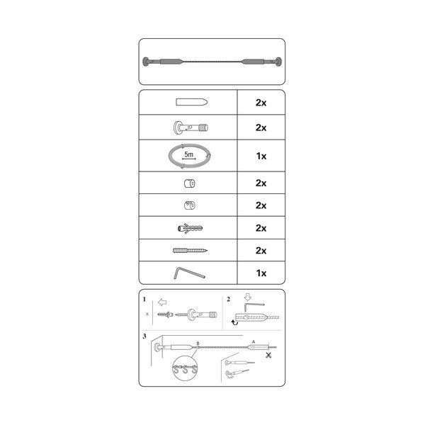 Metalowy regulowany drążek na zazdrostki Race – Gardinia-image-2