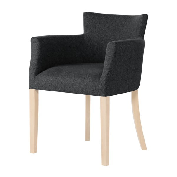 Ciemnoszare krzesło z brązowymi nogami Ted Lapidus Maison Santal