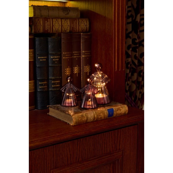 Bordowe dekoracje świetlne zestaw 2 szt. ø 6,5 cm Alberte – Sirius-image-1