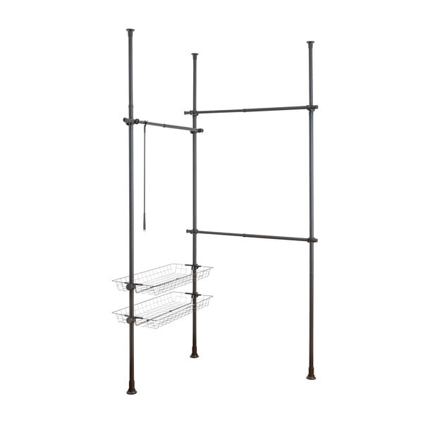 Czarny metalowy teleskopowy stojak na ubrania Herkules – Wenko-image-3