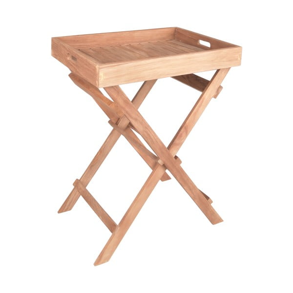 Stolik ogrodowy z litego drewna tekowego 29x39 cm Bacan – Garden Pleasure