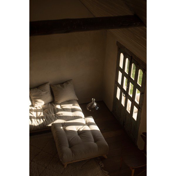 Podnóżek z zielonym obiciem Karup Design Senza Natural/Olive Green-image-3