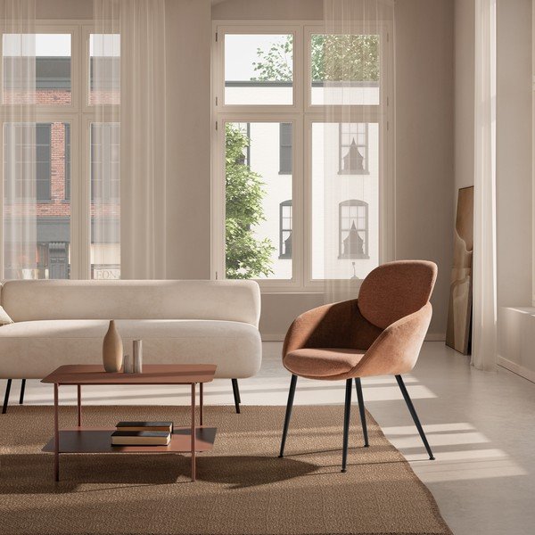 Fotel w kolorze terakoty Nure – MOME-image-1