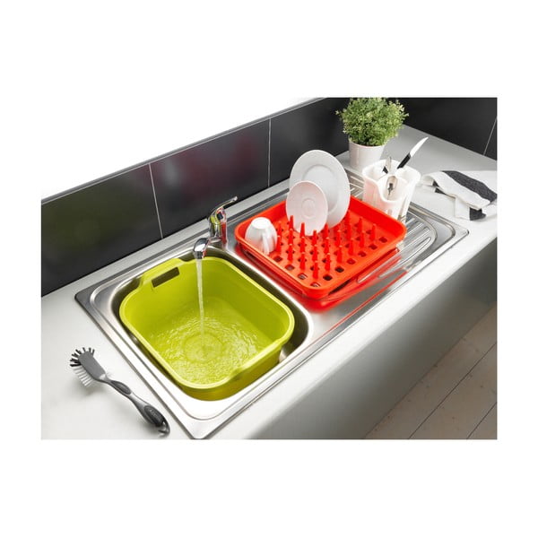 Biały plastikowy ociekacz na sztućce 14x14 cm Signature – Addis-image-1