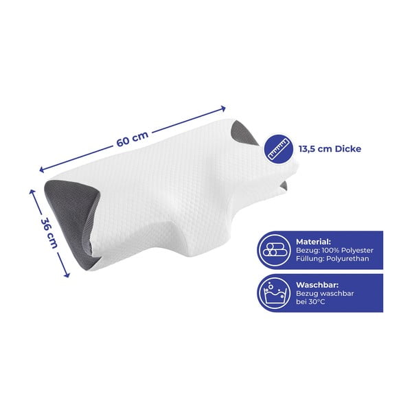 Poduszka ortopedyczna z pianki z pamięcią kształtu 36x60 cm – Maximex-image-3
