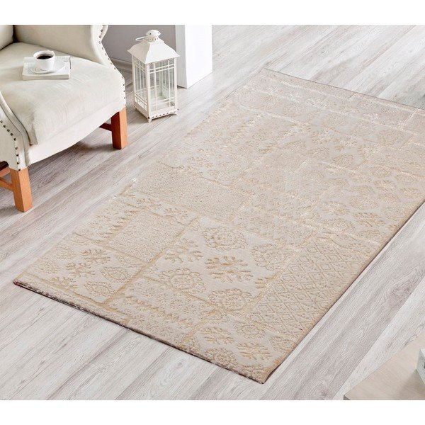 Dywan Patchwork Krem, 80x170 cm
