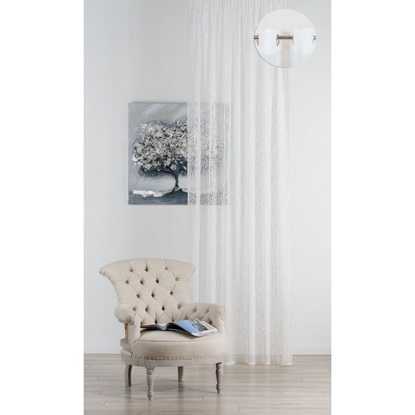 Biała firanka 140x260 cm Lisandra – Mendola Fabrics-image-1