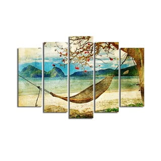 Obraz wieloczęściowy Hammock, 105x70 cm