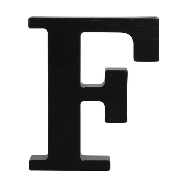 Czarna drewniana litera Typoland F
