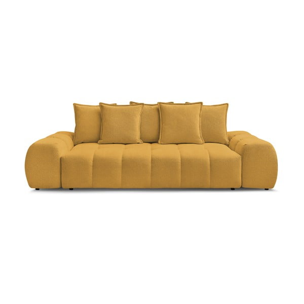 Musztardowa sofa z tkaniny szenilowej 278 cm Everest – Bobochic Paris