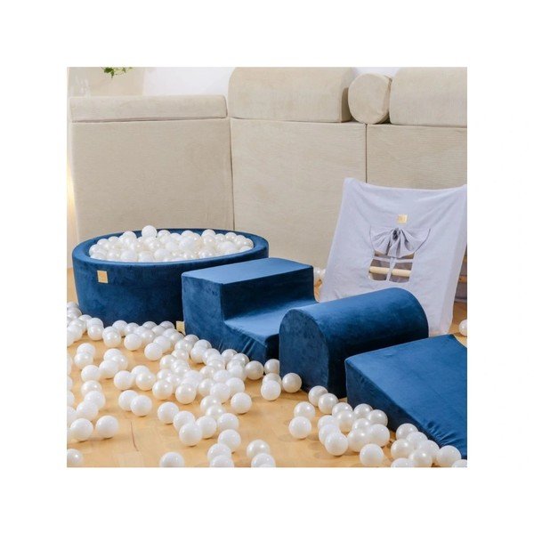 Różowy aksamitny piankowy plac zabaw 4 szt. wysokość 30 cm 225x90 cm Montessori – Meowbaby-image-1