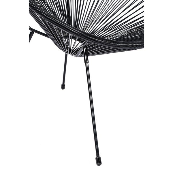 Zestaw czarnych foteli ogrodowych Avocado i stolika Loris, ø 35 cm-image-4