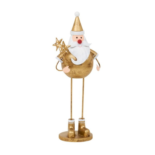 Dekoracja Archipelago Round Gold Santa With Stars, 23 cm